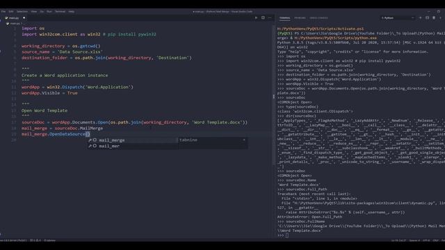 How to Automate Microsoft Word Mail Merge with Python смотреть онлайн