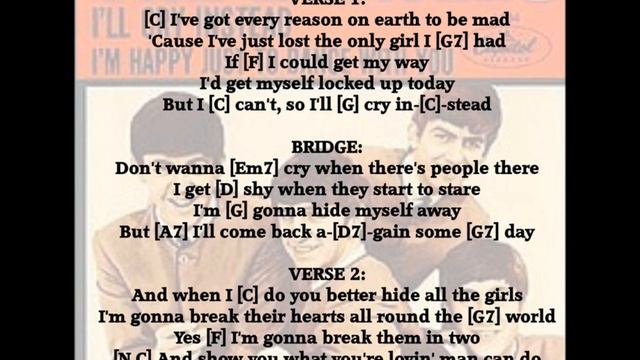 "I'll Cry Instead." Beatles Easy Play Chords (no audio) смотреть онлайн