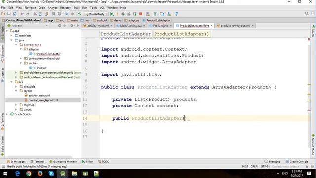 Context Menu in Android смотреть онлайн