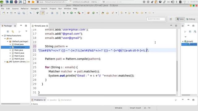 52 Java advanced RegEX Email validation2 بريد الالكتروني смотреть онлайн