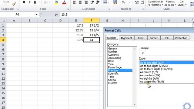Convert decimals to fractions using Excel смотреть онлайн