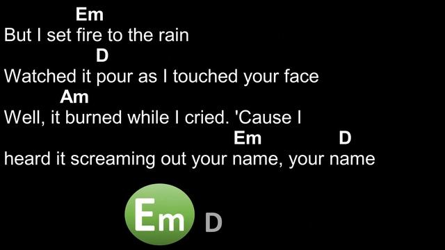 Set Fire To The Rain - Adele - Chords смотреть онлайн