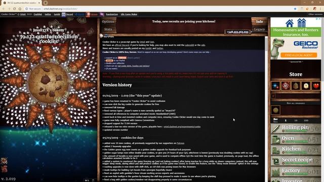 Cookie Clicker: Version 2.019 - Cookie Clicker, Geneva Conventions, Hoodwinked & More! смотреть онлайн
