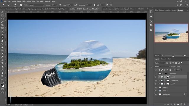 Photo Manipulation In Photoshop 2020 | Water Splash In Bulb | Colourfularts.
