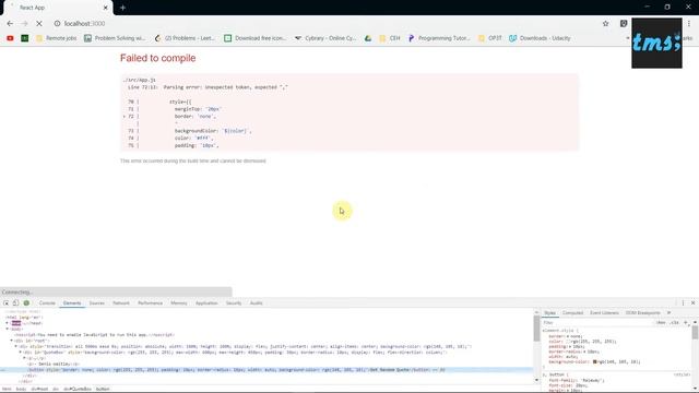 Random Quote Generator (React Hooks) - Part 6 | TMS | Sumeet Rohra смотреть онлайн