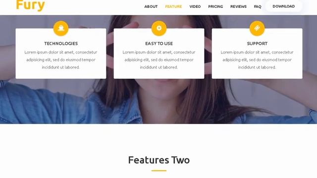 Fury - Product Landing Page | Themeforest Templates смотреть онлайн