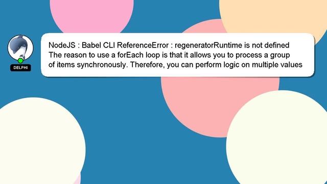 NodeJS : Babel CLI ReferenceError : regeneratorRuntime is not defined смотреть онлайн