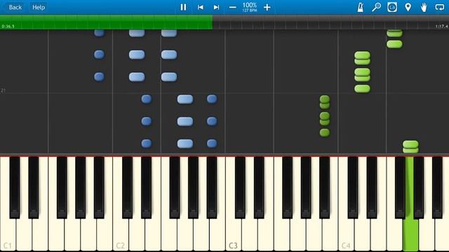 Вирус - Попрошу Тебя (на пианино Synthesia) смотреть онлайн