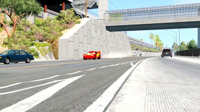 Epic Escape From The Gigantic McQueen Eater | Lightning McQueen Vs McQueen |  BeamNG.Drive