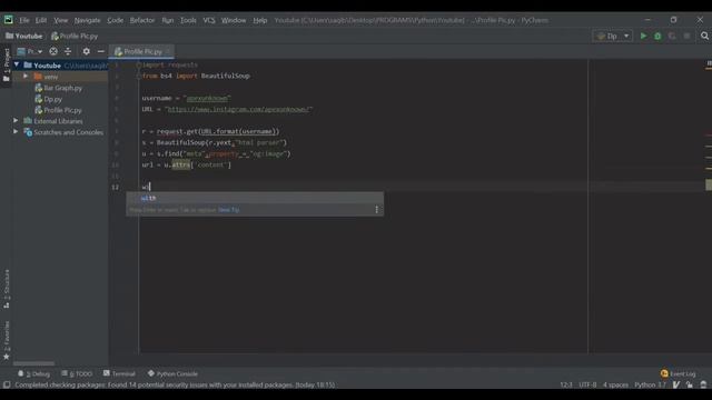 Download Instagram Profile Pic with Python | Engineer Apex смотреть онлайн
