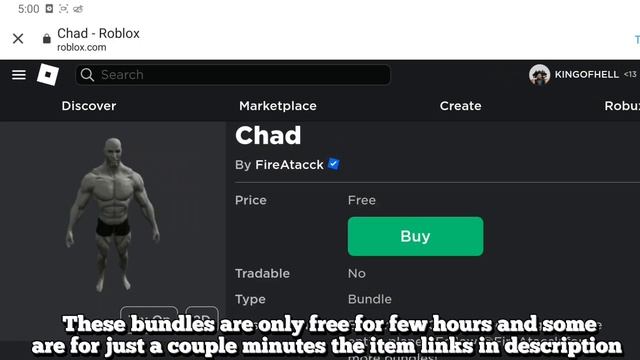 (Free Item) How to get Chad and Mini man | roblox смотреть онлайн