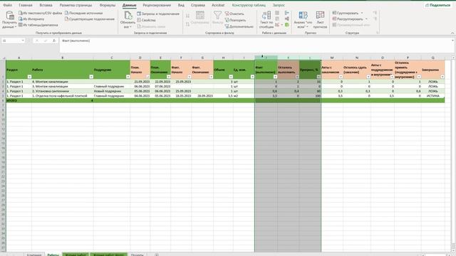 2.8 Загрузка данных из Gectaro в Excel. Стройка (Работы, Журнал работ) смотреть онлайн