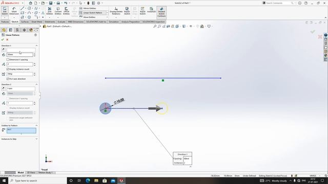solidworks tutorials in hindi | Linear Sketch Patterns, Circular Sketch Patterns смотреть онлайн