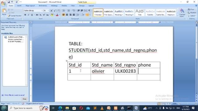 How to create database using command line interface(DATABSE Part 1, Create & Insert record into tbl смотреть онлайн
