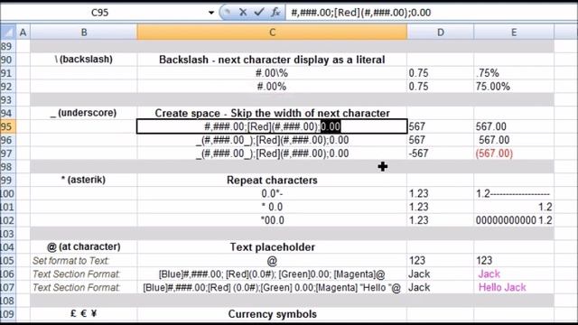 Excel VBA Custom number formats: Text Codes, Font Color, Four Sections & Specifying Conditions смотреть онлайн