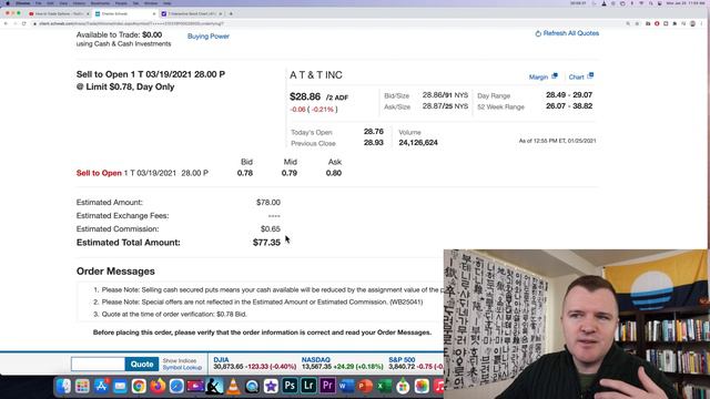 Selling Put Option Example on Charles Schwab смотреть онлайн