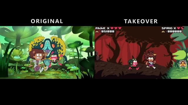 Theme Song Takeover Side By Side | Amphibia | Disney Channel Animation