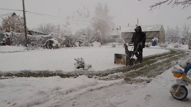 Снегоуборщик Champion ST656 - испытание на первом снеге