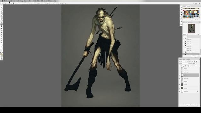 Concept Art Tutorial: Painting Zombie Creaures смотреть онлайн