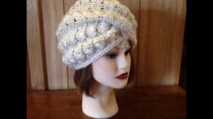 Шапка-чалма спицами. Шапка-тюрбан спицами.