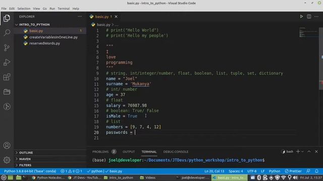 Become Proficient In Python Programming JT Devs | Basic Topics #2 смотреть онлайн
