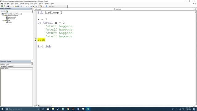 VBA: Infinite loops and how to get out of them смотреть онлайн