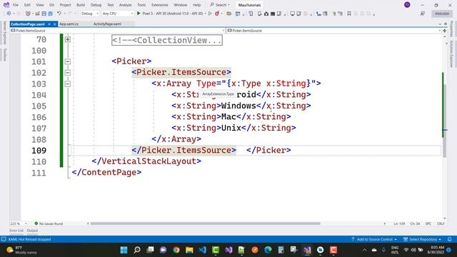 CollectionView, Picker Control and TableView Control Example in .NET Maui смотреть онлайн