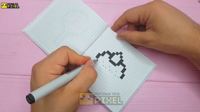 ПИРОЖНОЕ С КЛУБНИЧКОЙ - РИСУНКИ ПО КЛЕТОЧКАМ PIXEL ART смотреть онлайн