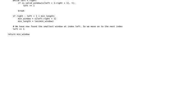 Code Review: Attempting to solve minimum window substring problem using Python 3.8 смотреть онлайн