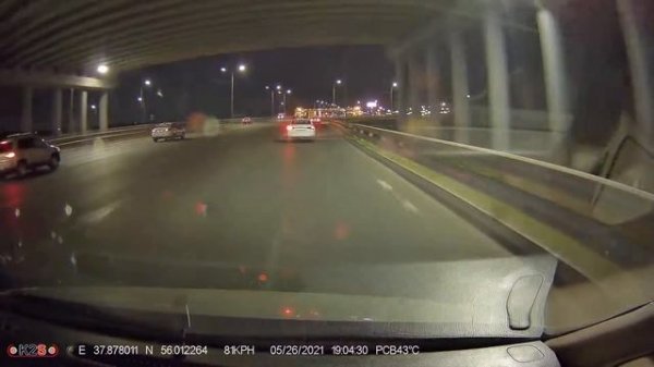 Регистратор TrendVision K2S, фронтальная камера, ночная запись.