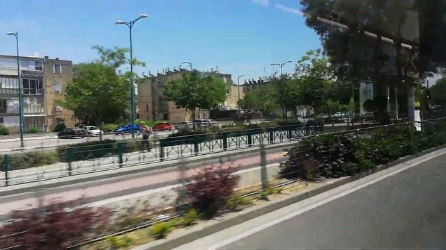 Жизнь в Израиле. Поездка в автобусе по Кирьят Яму. июнь 2018 смотреть онлайн