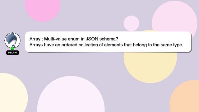 Array : Multi-value enum in JSON schema? смотреть онлайн