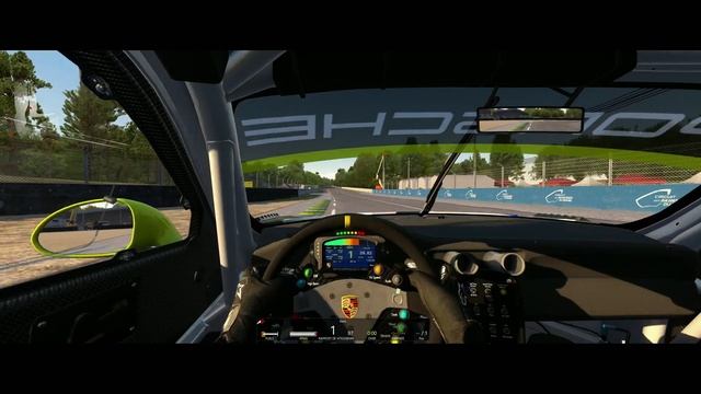 Assetto Corsa Porsche 911 GT3 R 2016 Le Mans vue cockpit смотреть онлайн