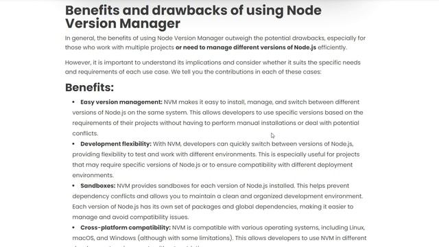 Benefits and drawbacks of using Node Version Manager смотреть онлайн