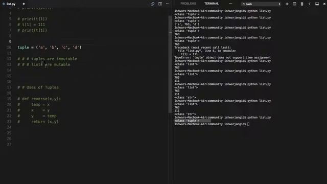 Python Tuples - Python Tutorial for beginners смотреть онлайн
