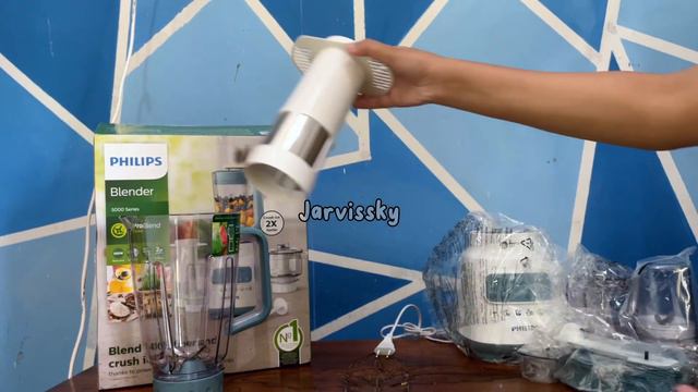 UNBOXING BLENDER PHILIPS HR2223! AKSESORIS LENGKAP, BUAT PERSIAPAN MPASI BABY JARVISSKY! WAJIB PUNY