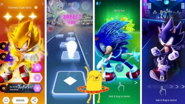 Sonic: Fleetway Super Sonic vs Hyper Sonic vs Sonic Exe vs Dark Sonic | Tiles Hop EDM Rush