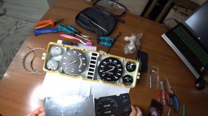 Ваз 2107 Дешевая приборка и пересвет + ОРГ-стекло на VAZ 2107 / в подарок шкалы для приборки!