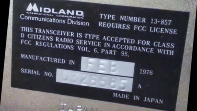 US MIDLAND 13-857 and MIDLAND 77-857, CB-radio pictureshow смотреть онлайн