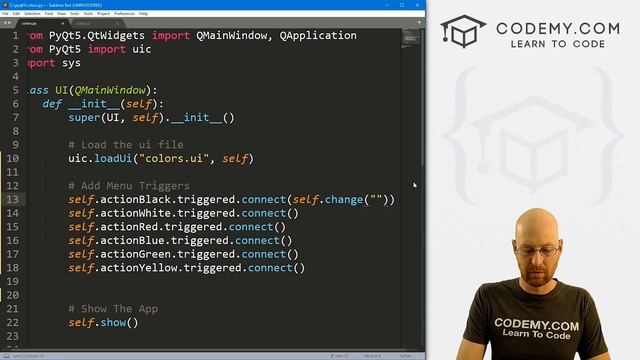 Change Background Color With Menu - PyQt5 GUI Thursdays #33 смотреть онлайн