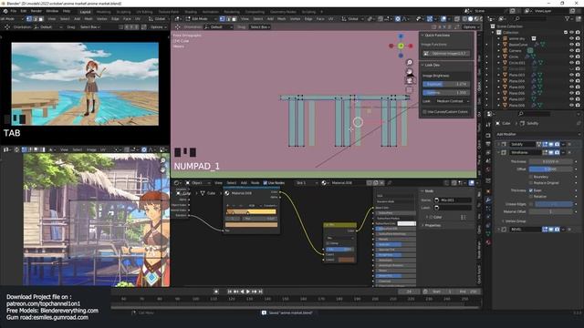making an anime market in blender timelapse смотреть онлайн