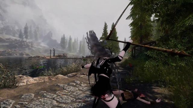 스카이림SE 사이드 모션 / skyrim se scythe animation смотреть онлайн
