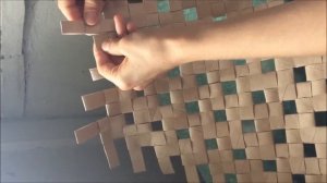 Плетение большой корзинки из втулок от туалетной бумаги и бумажных полотенец