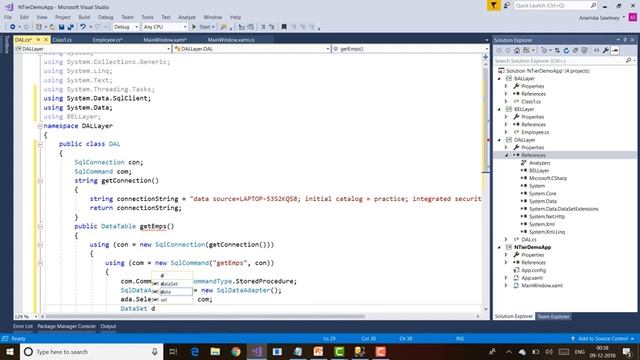 Create Application in N Tier using ADO Net and WPF Application смотреть онлайн