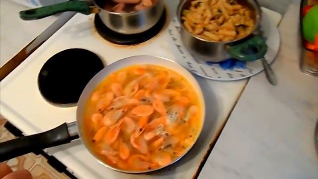 GVK : Готовим креветки дома, как приготовить креветки, креветки в сырно-сливочном соусе смотреть онлайн