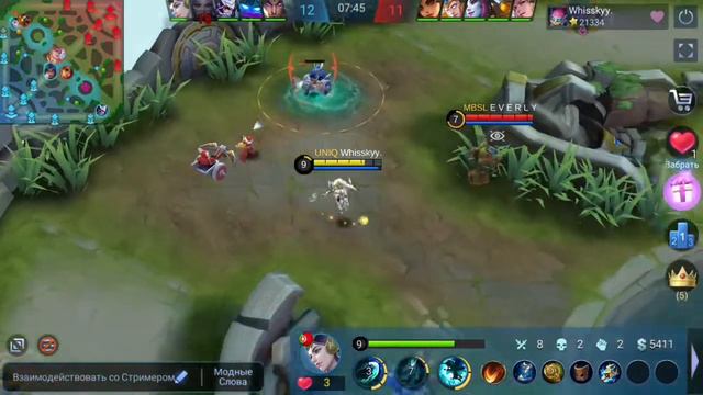 Как играет топ 1 глобал КАДИТА/МАГ/Mobile Legends:Bang Bang смотреть онлайн