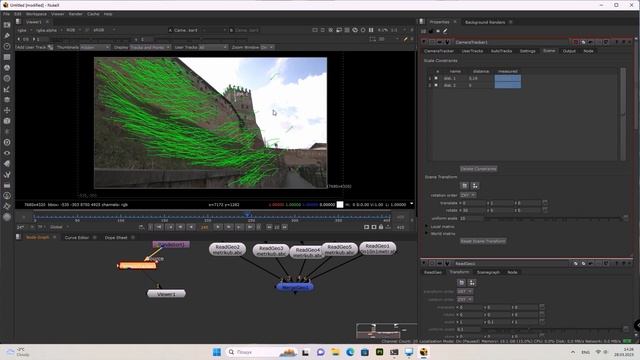 Matching video to geometry using a camera tracker in Nuke . смотреть онлайн