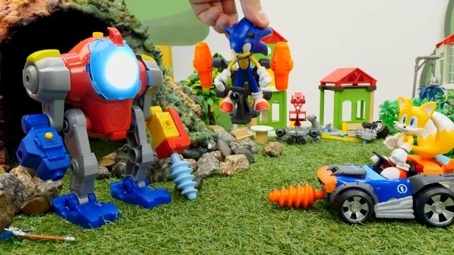 Игрушки Соник и его друзья активировали механические доспехи! Детское видео