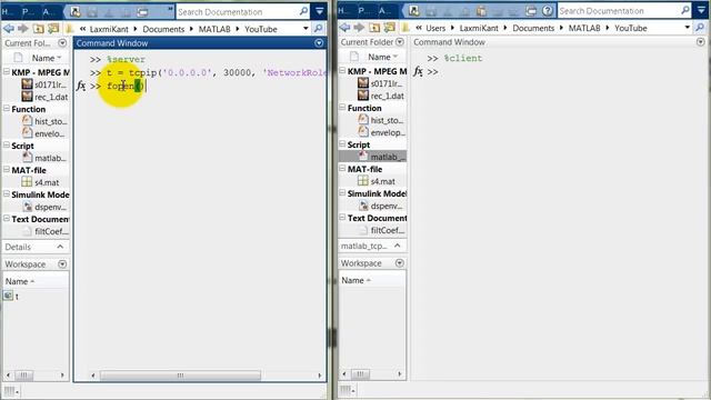34 MATLAB Beginners Tutorial- TCP IP Communication over the internet in MATLAB смотреть онлайн