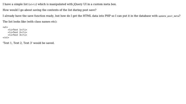Wordpress: Save list from a custom meta box? смотреть онлайн